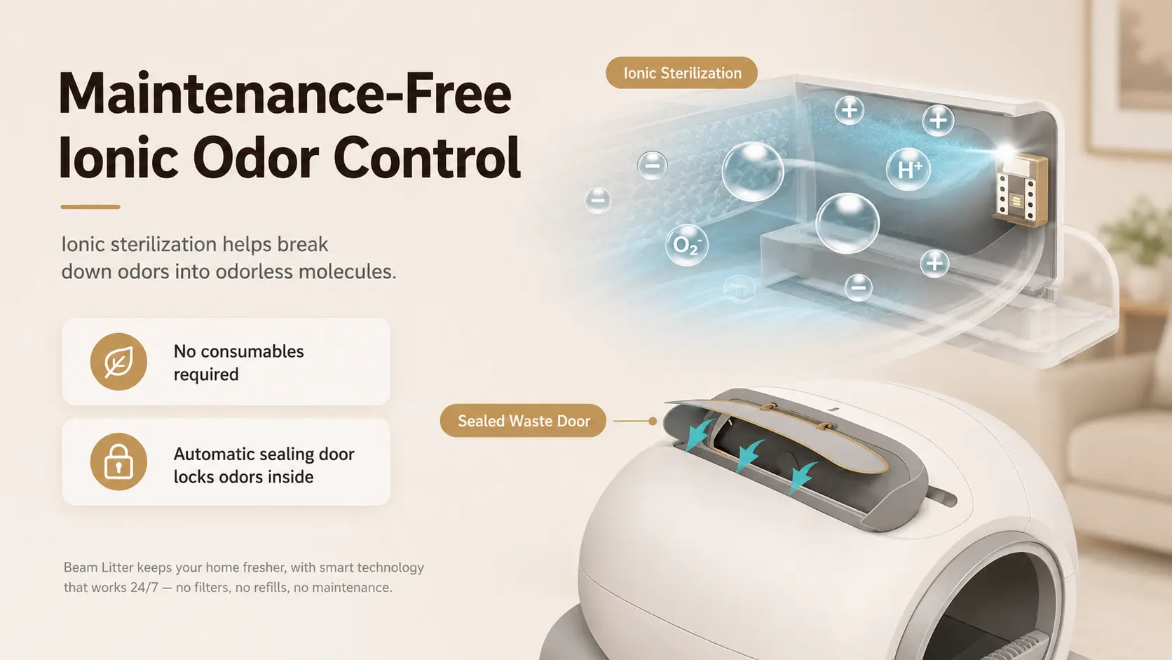 Beam Litter Ionic Odor Control