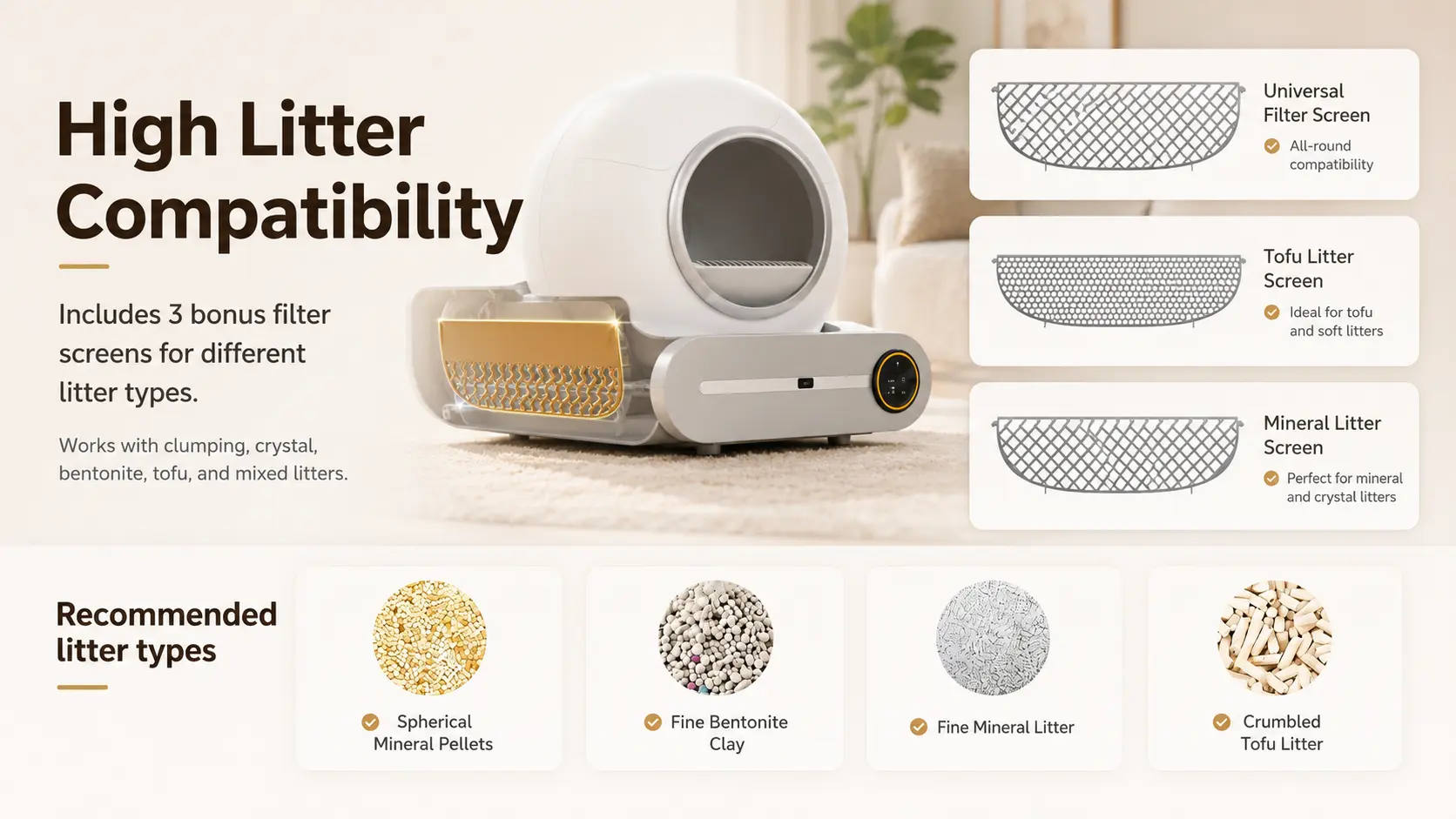 Beam Litter High Litter Compatibility