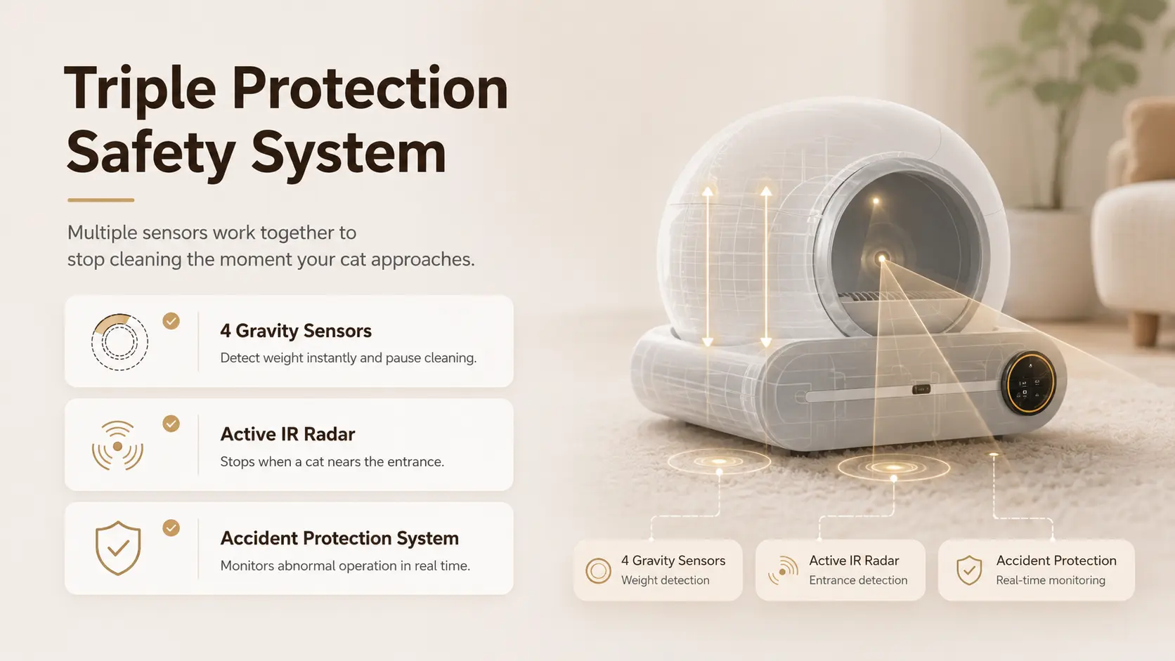 Beam Litter Triple Protection Safety System